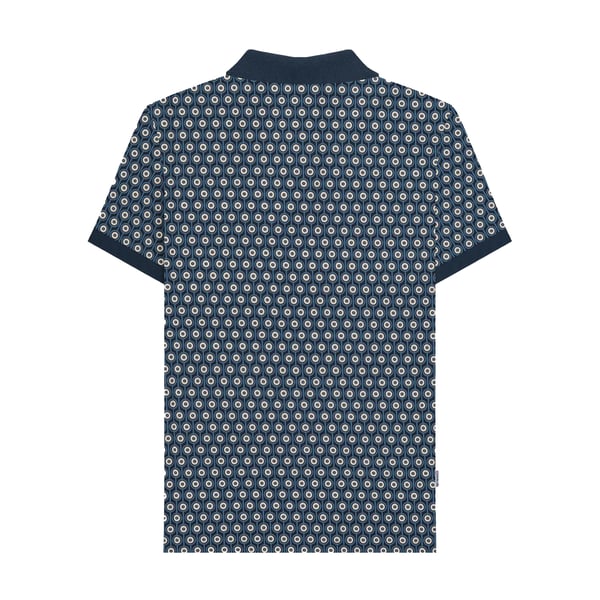 Lambretta Mens Roundel Geometric Polo Shirt
