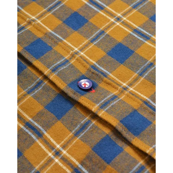 Lambretta Mens Checked Brushed Long-Sleeved Shirt