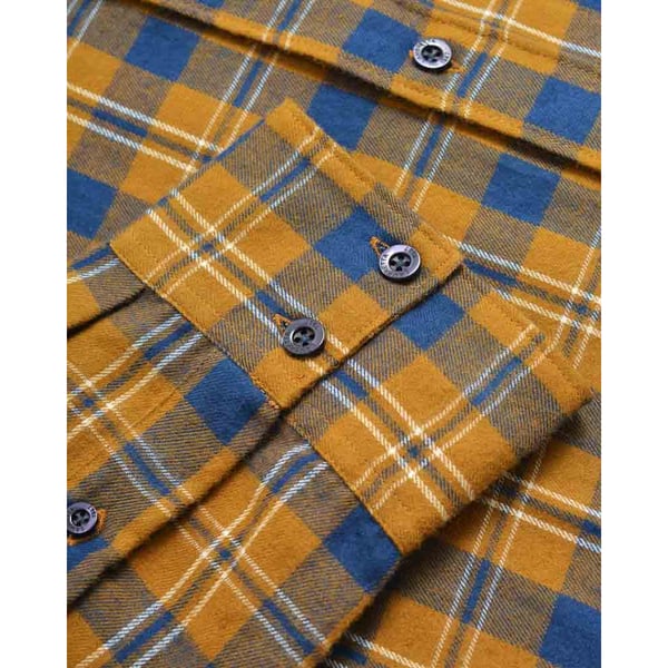 Lambretta Mens Checked Brushed Long-Sleeved Shirt