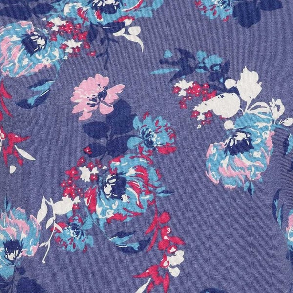 Lazy Jacks Womens/Ladies Fleur All-Over Print Long-Sleeved T-Shirt Dress