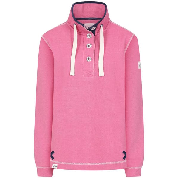 Lazy Jacks Womens/Ladies Pique Button Neck Sweatshirt