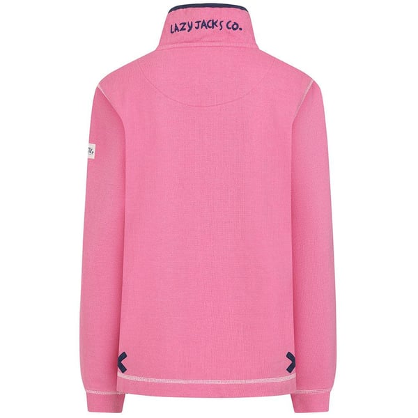 Lazy Jacks Womens/Ladies Pique Button Neck Sweatshirt