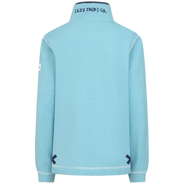 Lazy Jacks Womens/Ladies Pique Button Neck Sweatshirt