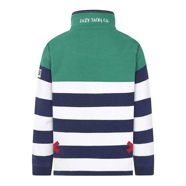 Lazy Jacks Boys Striped Half Zip Sweatshirt