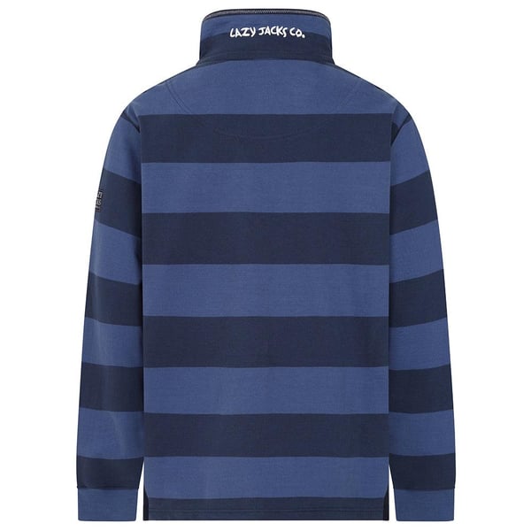 Lazy Jacks Mens Striped Quarter Zip Sweatshirt