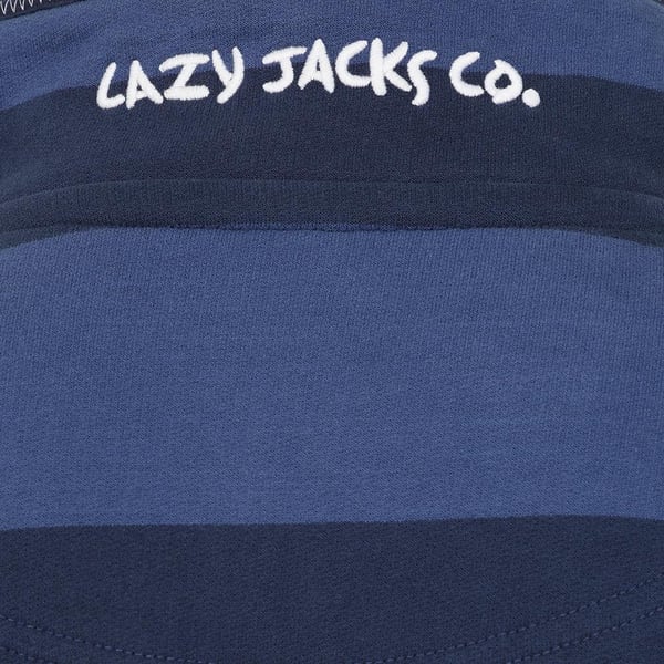Lazy Jacks Mens Striped Quarter Zip Sweatshirt