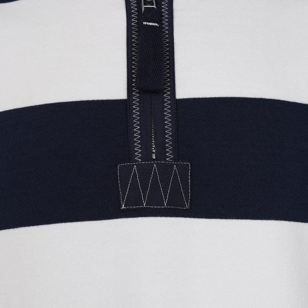 Lazy Jacks Mens Striped Quarter Zip Sweatshirt