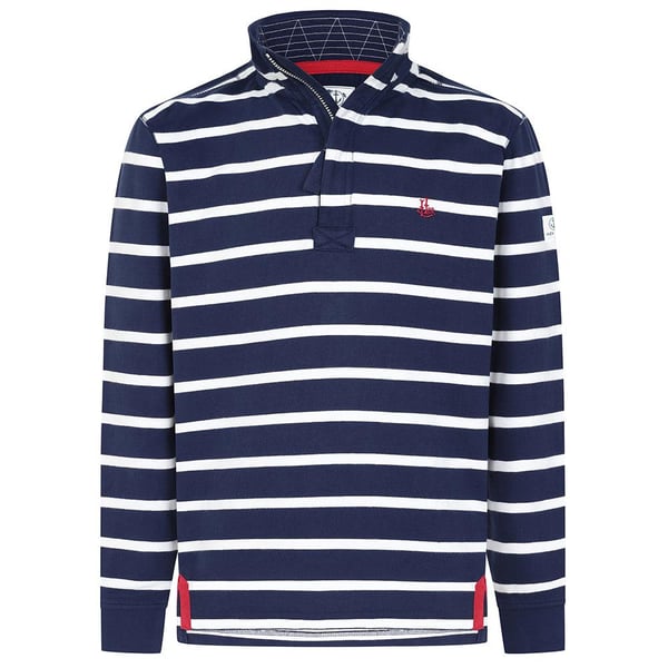 Lazy Jacks Mens Striped Quarter Zip Sweatshirt