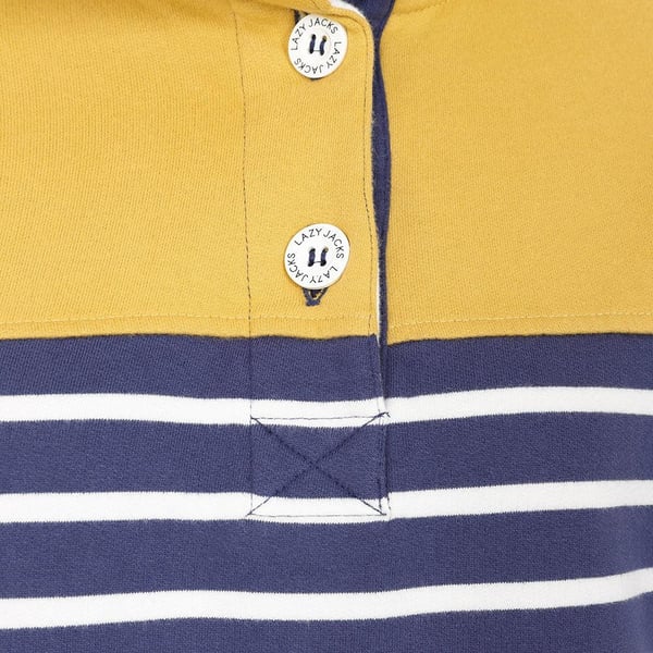 Lazy Jacks Womens/Ladies Button Neck Sweatshirt