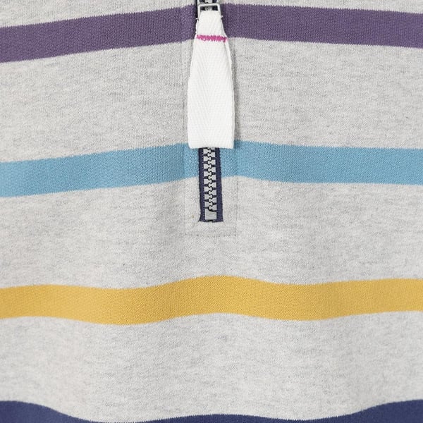 Lazy Jacks Childrens/Kids Striped Quarter Zip Sweatshirt