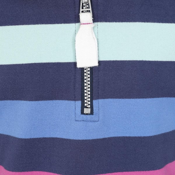Lazy Jacks Childrens/Kids Striped Quarter Zip Sweatshirt