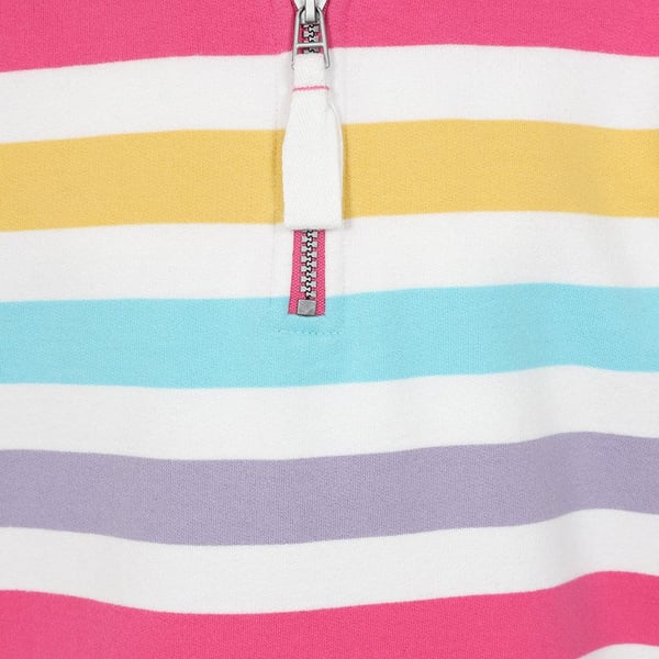 Lazy Jacks Childrens/Kids Striped Quarter Zip Sweatshirt