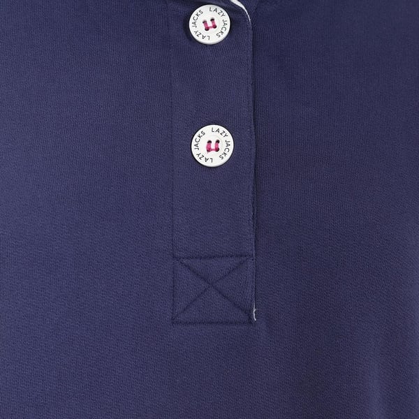 Lazy Jacks Womens/Ladies Button Neck Sweatshirt