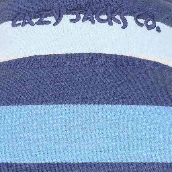 Lazy Jacks Naisten/Naisten raidallinen napillinen collegepaita