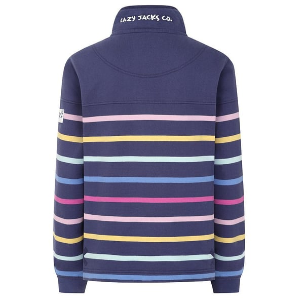 Lazy Jacks Womens/Ladies Button Neck Sweatshirt