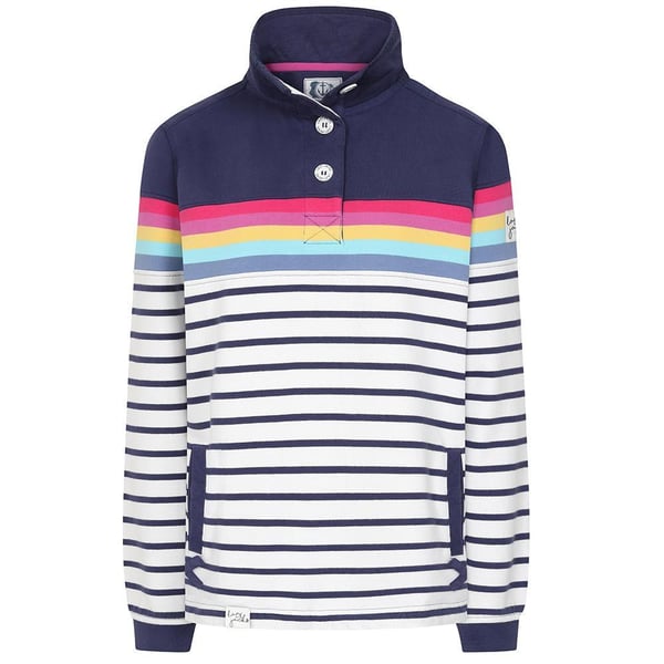 Lazy Jacks Womens/Ladies Button Neck Sweatshirt