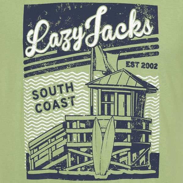 Lazy Jacks Mens Printed Cotton T-Shirt
