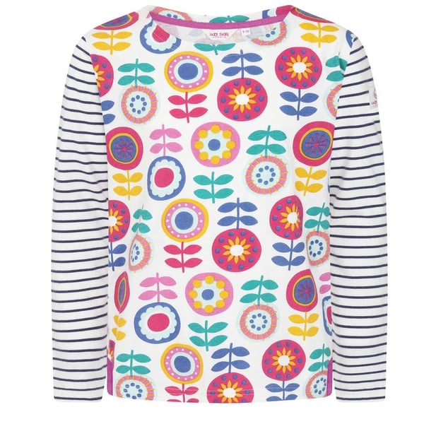 Lazy Jacks tyttöjen Kaleidoskooppi Breton pitkähihainen T-paita