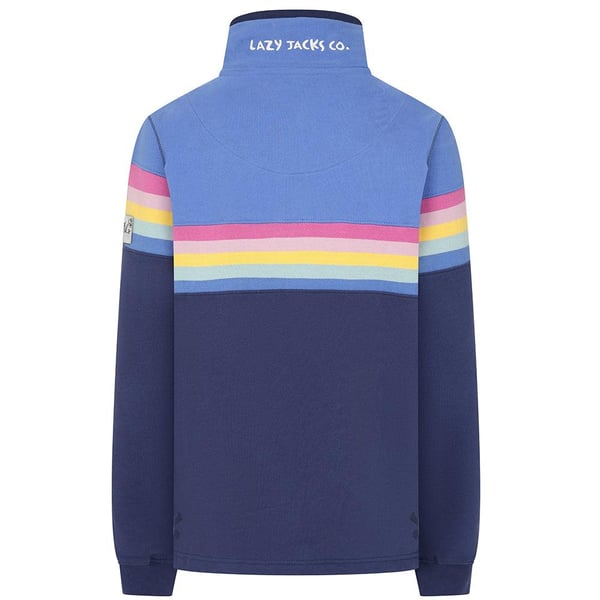 Lazy Jacks Womens/Ladies Prism Button Neck Sweatshirt