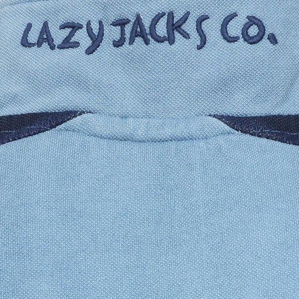 Lazy Jacks Mens Contrast Panel Pique Sweatshirt