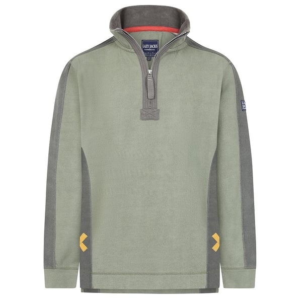 Lazy Jacks Mens Contrast Panel Pique Sweatshirt