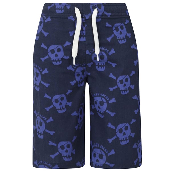 Lazy Jacks Boys Skull And Crossbones Board Shorts Lazy Jacks Boys Skull And Crossbones Board Shorts
