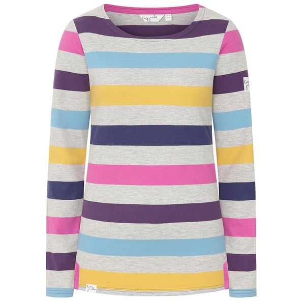 Lazy Jacks Womens/Ladies Breton Multi Stripe Long-Sleeved Top