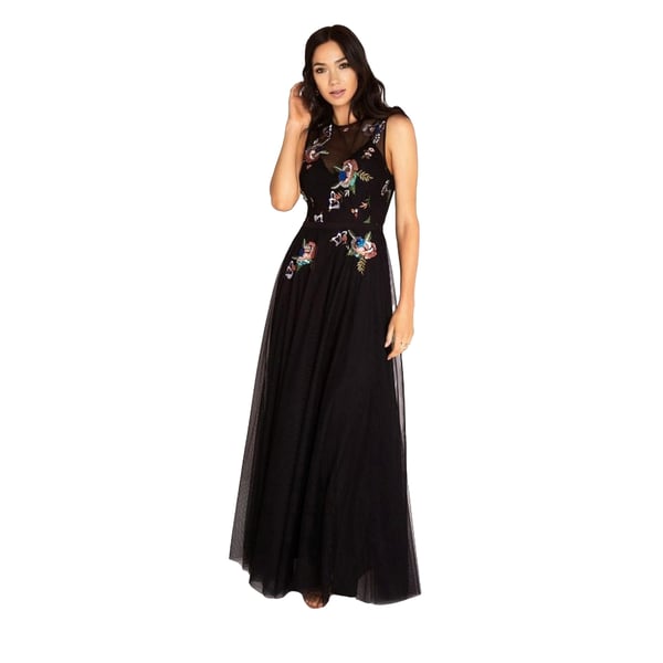Little Mistress Womens/Ladies Hallie Sequin Embroidered Maxi Dress