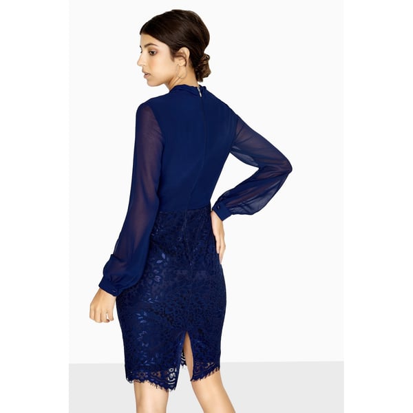 Paper Dolls Womens/Ladies Vale Pussybow Lace Skirt Dress
