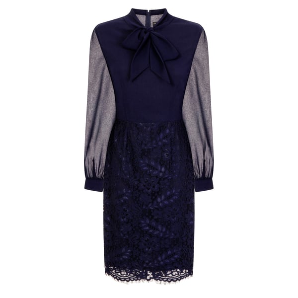 Paper Dolls Womens/Ladies Vale Pussybow Lace Skirt Dress