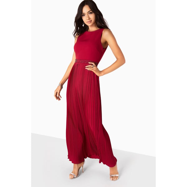 Little Mistress Womens/Ladies Madison Embellished Waist Maxi Dress