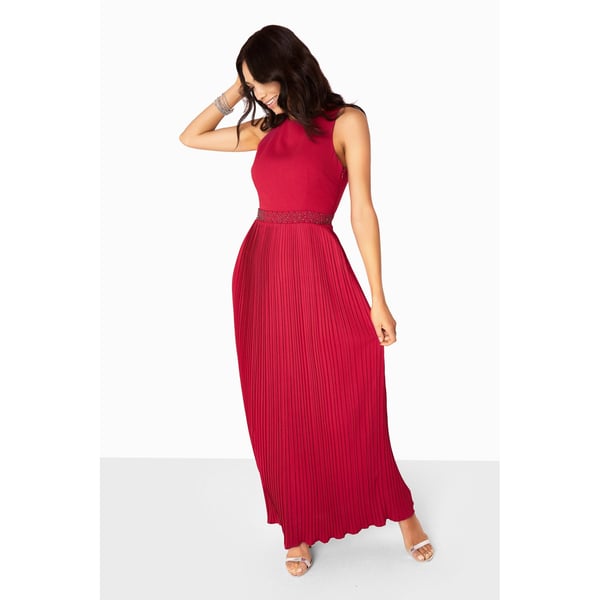 Little Mistress Womens/Ladies Madison Embellished Waist Maxi Dress
