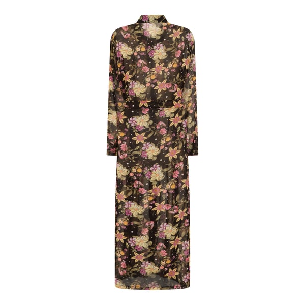 Girls On Film Womens/Ladies Black Floral Shirt Dress