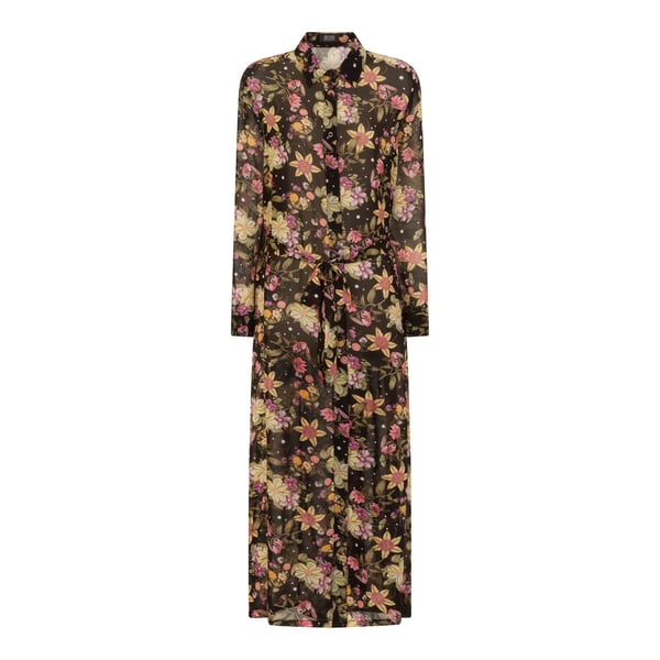 Girls On Film Womens/Ladies Black Floral Shirt Dress Girls On Film Womens/Ladies Black Floral Shirt Dress