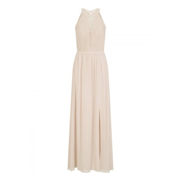 Little Mistress Womens/Ladies Halterneck Eyelash Lace Maxi Dress Little Mistress Womens/Ladies Halterneck Eyelash Lace Maxi Dress