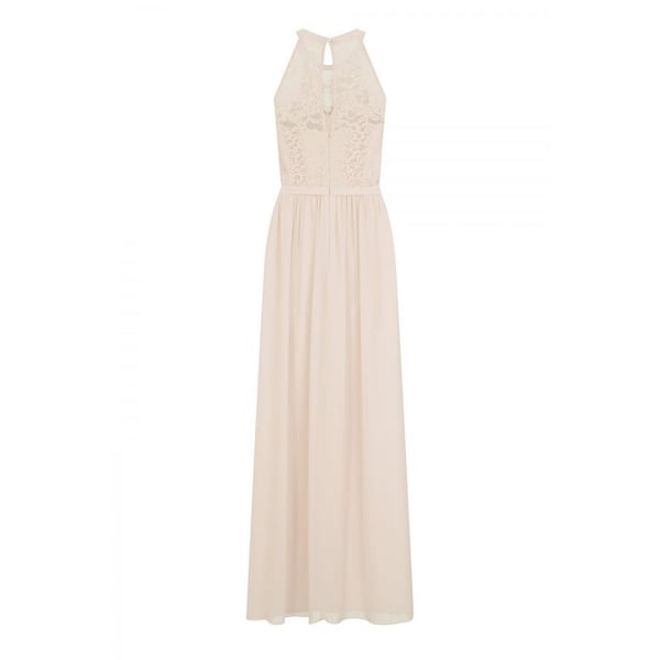 Little Mistress Womens/Ladies Halterneck Eyelash Lace Maxi Dress