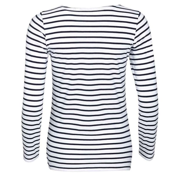 SOLS Dam/Dam Marine Randig Långärmad T-shirt