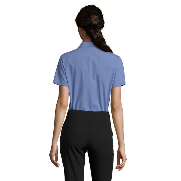 SOLS Womens/Ladies Escape Poplin Short-Sleeved Business Shirt