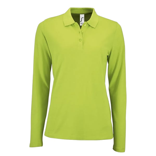 SOLS Womens/Ladies Perfect Pique Long-Sleeved Polo Shirt