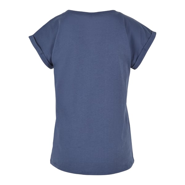 Build Your Brand Womens/Ladies Cotton Extended Shoulder T-Shirt
