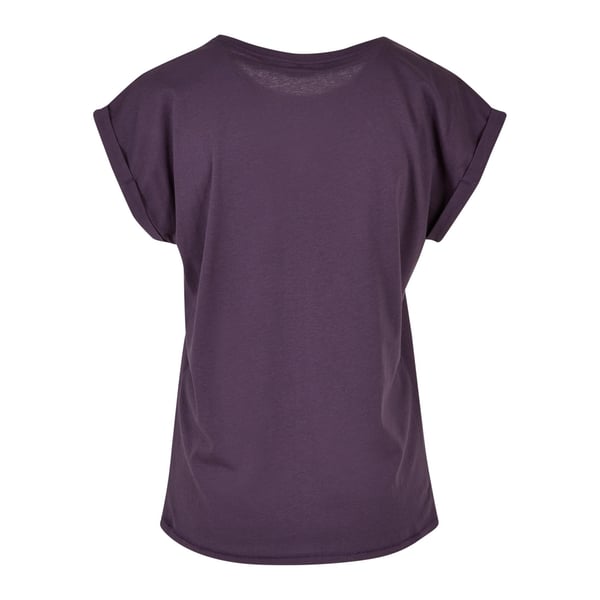 Build Your Brand Womens/Ladies Cotton Extended Shoulder T-Shirt