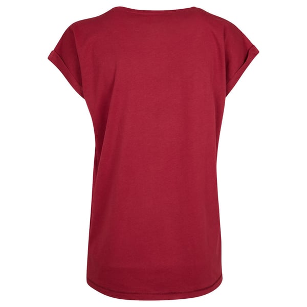 Build Your Brand Womens/Ladies Cotton Extended Shoulder T-Shirt