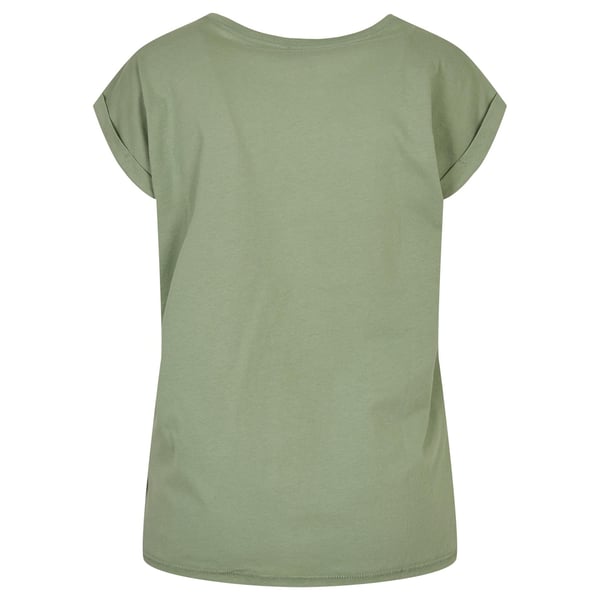 Build Your Brand Womens/Ladies Cotton Extended Shoulder T-Shirt