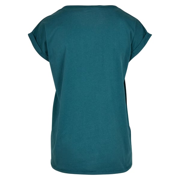 Build Your Brand Womens/Ladies Cotton Extended Shoulder T-Shirt
