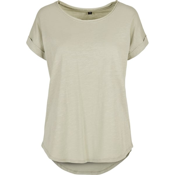 Build Your Brand Womens/Ladies Slub Long T-Shirt