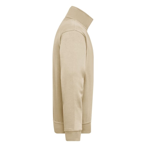 James and Nicholson Mens Workwear Quarter Zip Sweatshirt