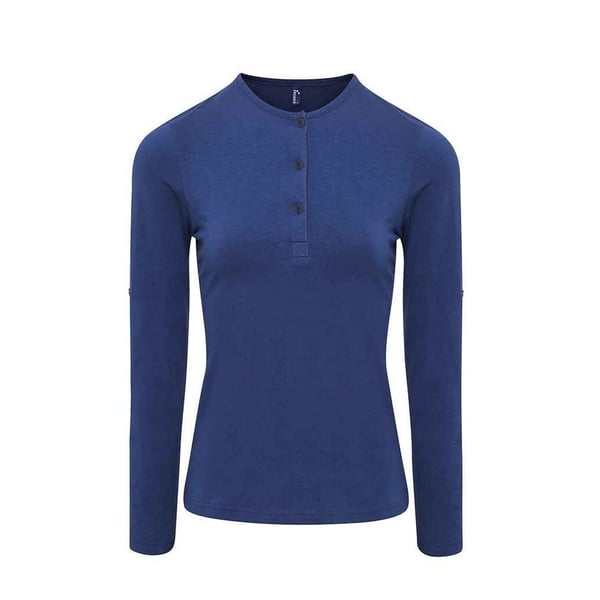 Premier Womens/Ladies Long John Roll Sleeve T-Shirt