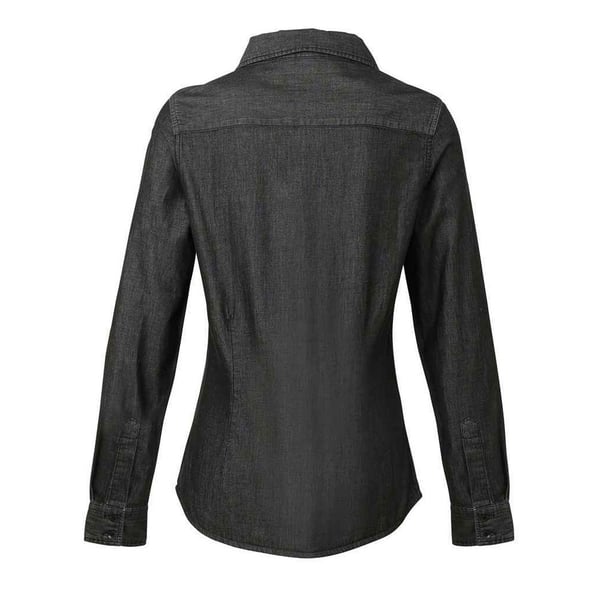 Premier Womens/Ladies Denim Jean Style Stitching Shirt