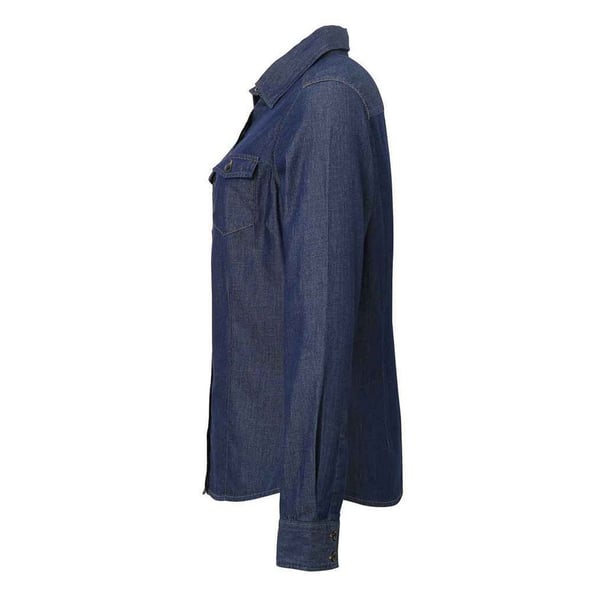 Premier Womens/Ladies Denim Jean Style Stitching Shirt