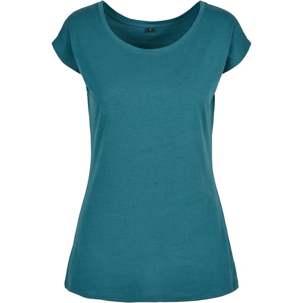 Build Your Brand T-shirt med bred hals til kvinder/damer